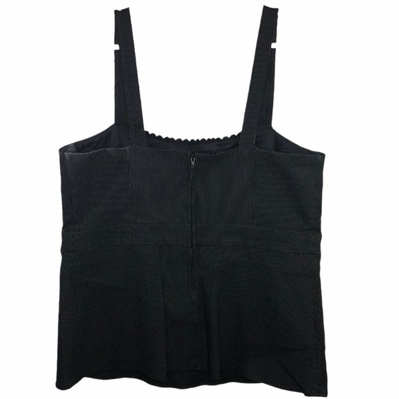 Torrid Deep Black Pinstriped Babydoll Tank - Picture 6 of 6